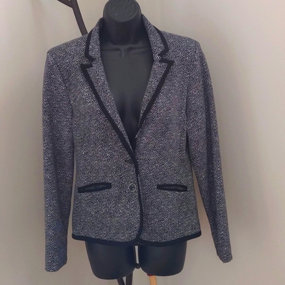 Covington jacket in black/white